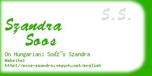 szandra soos business card